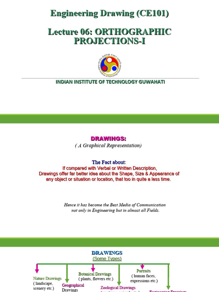 06 Orthographic Projections-I | PDF | Geometry | Classical Geometry