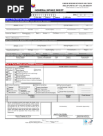 General Intake Sheet DSWD Form | PDF | Psychosocial