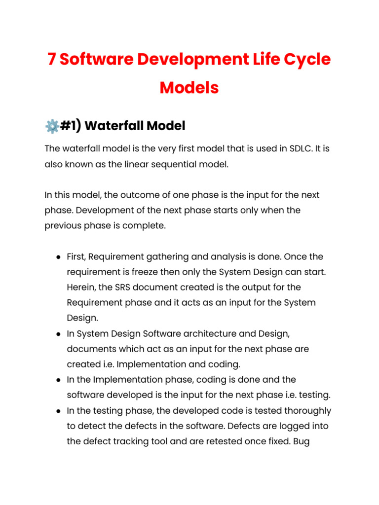 7 Software Development Life Cycle Models 1684807394 | PDF | Agile ...