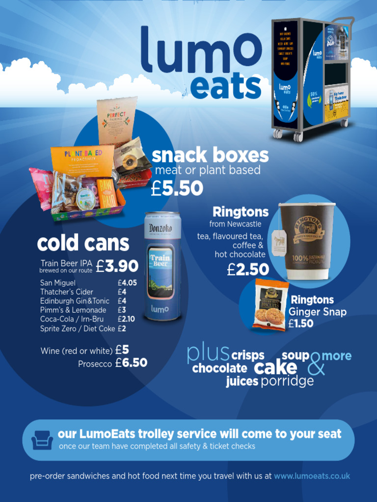 Train Refreshments Menu and Prices | PDF