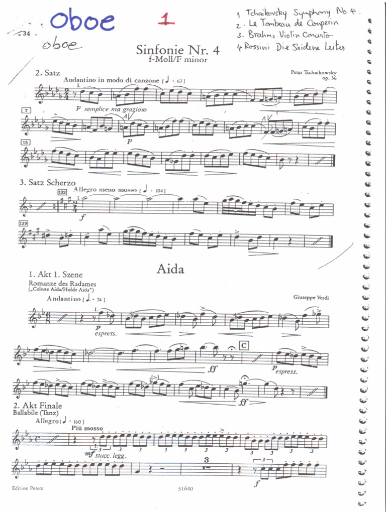 Oboe Excerpts PDF