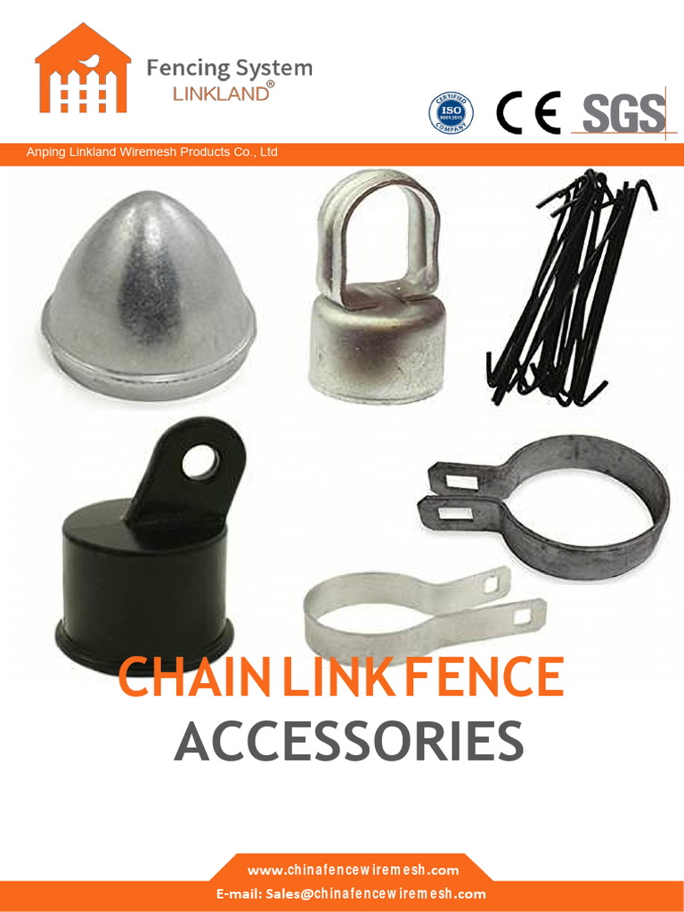 Chain Link Fence Accessories | PDF | Sheet Metal | Wire