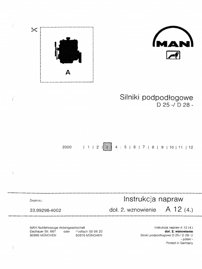 MAN Silniki D25 D28 Instrukcja Napraw | PDF