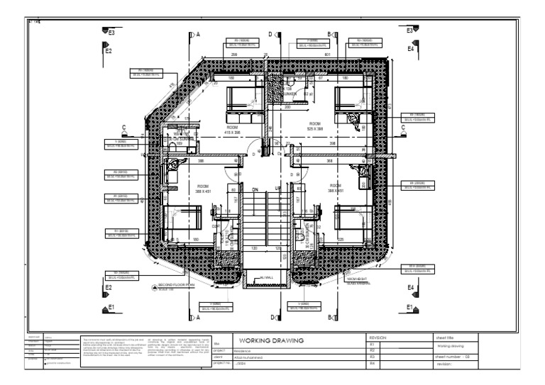 Second Floor Plan Working Drawing | PDF