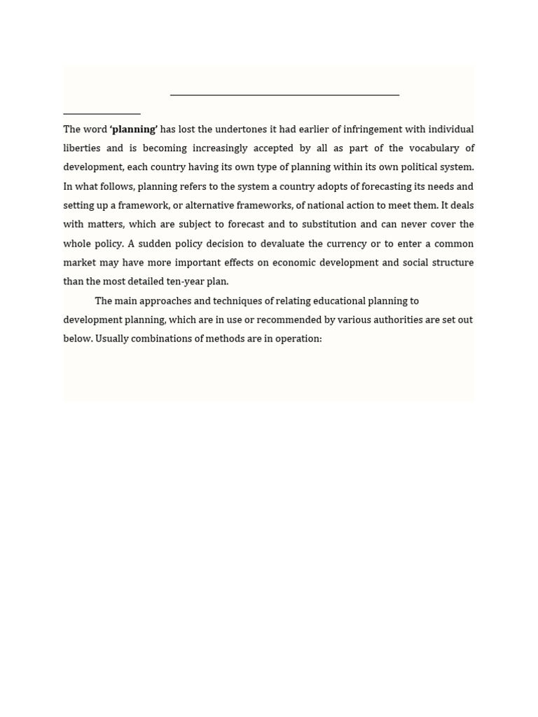 Methodologies of educational planning pdf labour economics