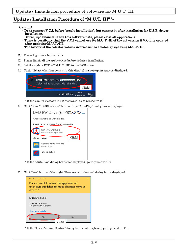 M U T 3 Update Installation Manual Prg22031 Pdf Icon Computing