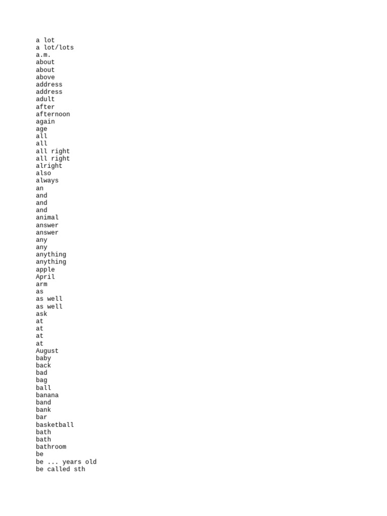 a1-word-list-pdf