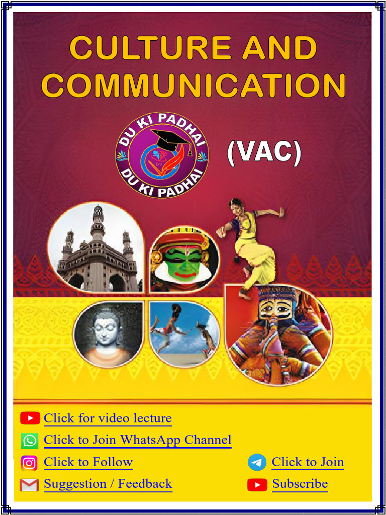 Indian Cultural Heritage and Unity | PDF