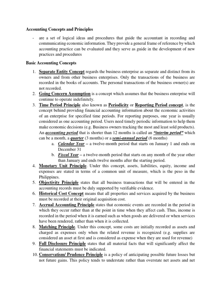 Key Accounting Concepts Explained | PDF | Debits And Credits | Expense