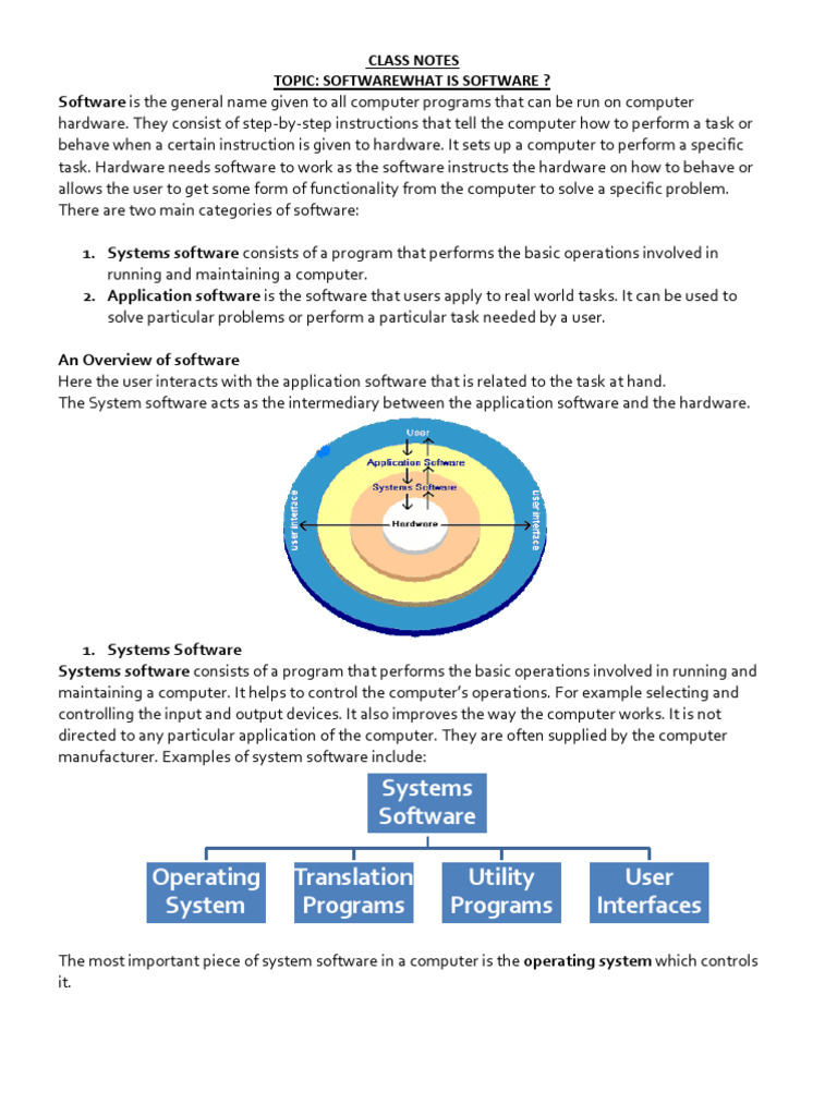 Software Notes | PDF | Operating System | Graphical User Interfaces