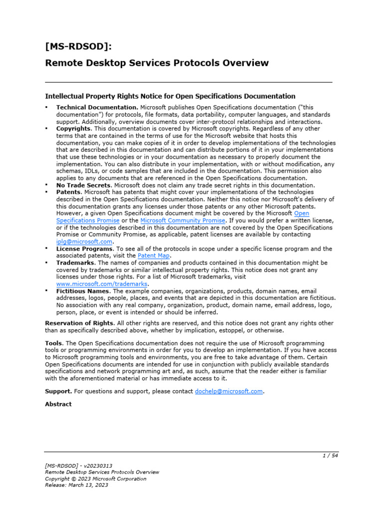 MS Rdsod | PDF | Remote Desktop Services | Transport Layer Security