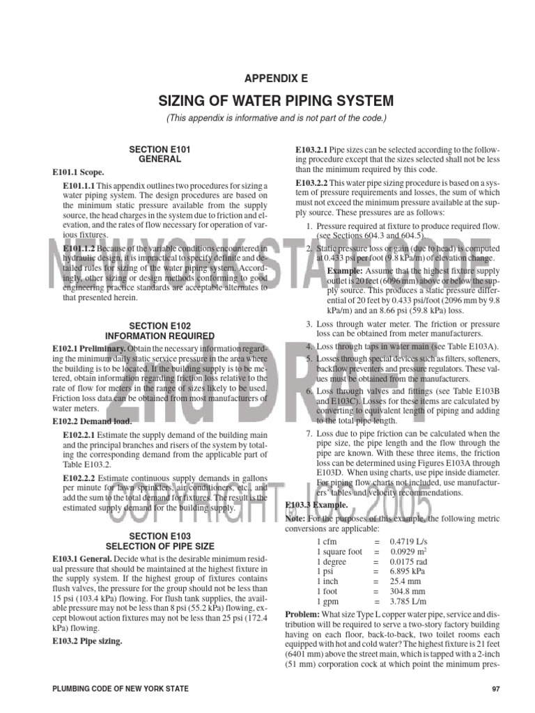 Water Piping System Sizing Guide | PDF | Tap (Valve) | Pipe (Fluid ...