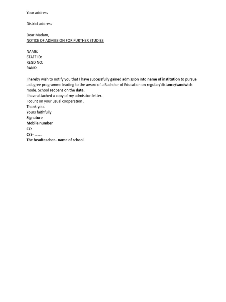 GES Formal Letter Samples for Teachers | PDF | Career & Growth