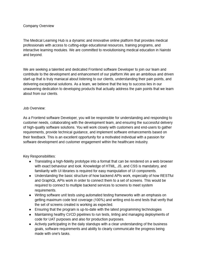 Frontend Software Developer | PDF | Software Testing | Computer Science