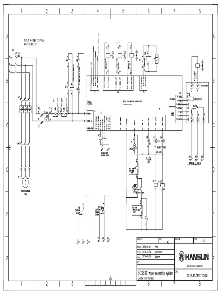 Wiring Diagram for Oily Water Separator PDF