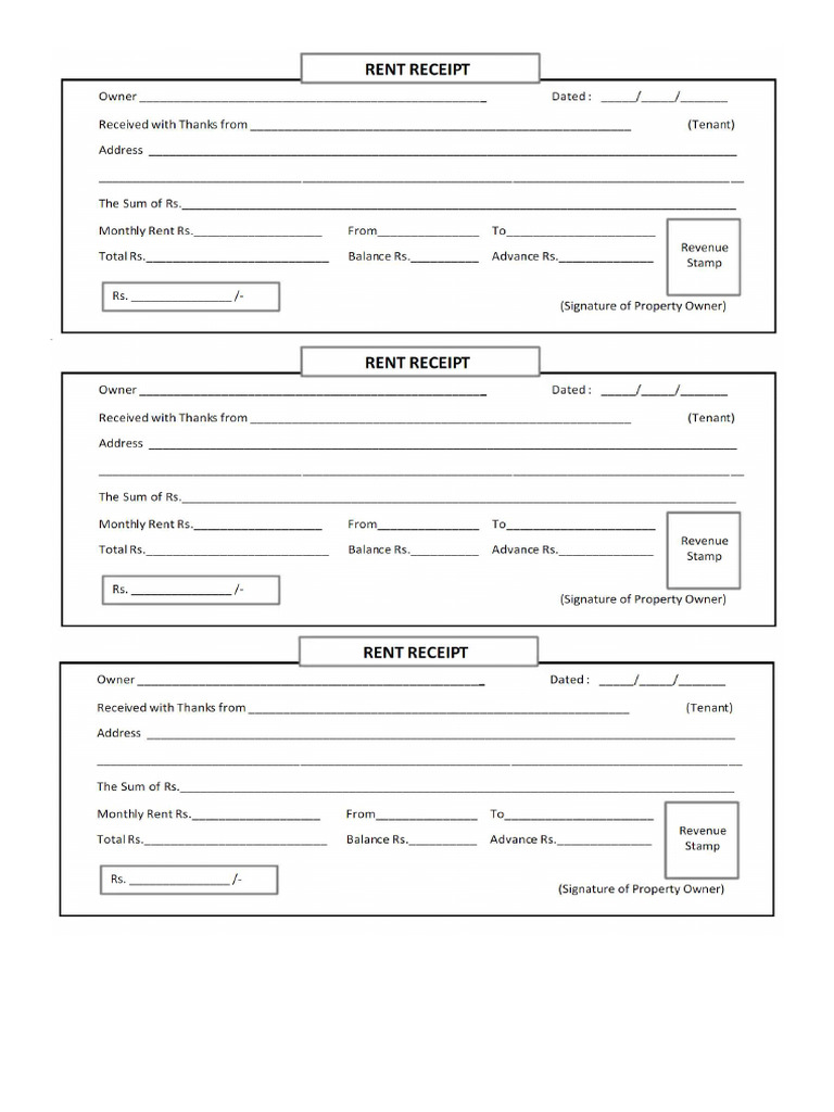 Rent Recipt PDF