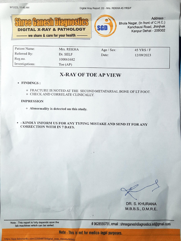 Xray Report | PDF