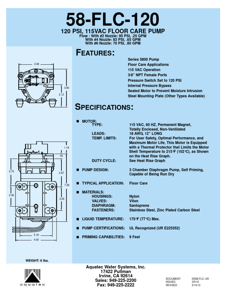 DS58 FLC 120 | PDF | Pump | Valve