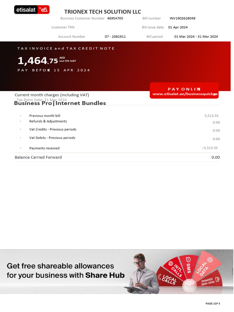 TRIONEX Tech Solution Invoice Summary | PDF | Value Added Tax ...