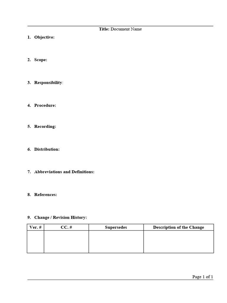Document Overview and Procedures Guide | PDF | Computers