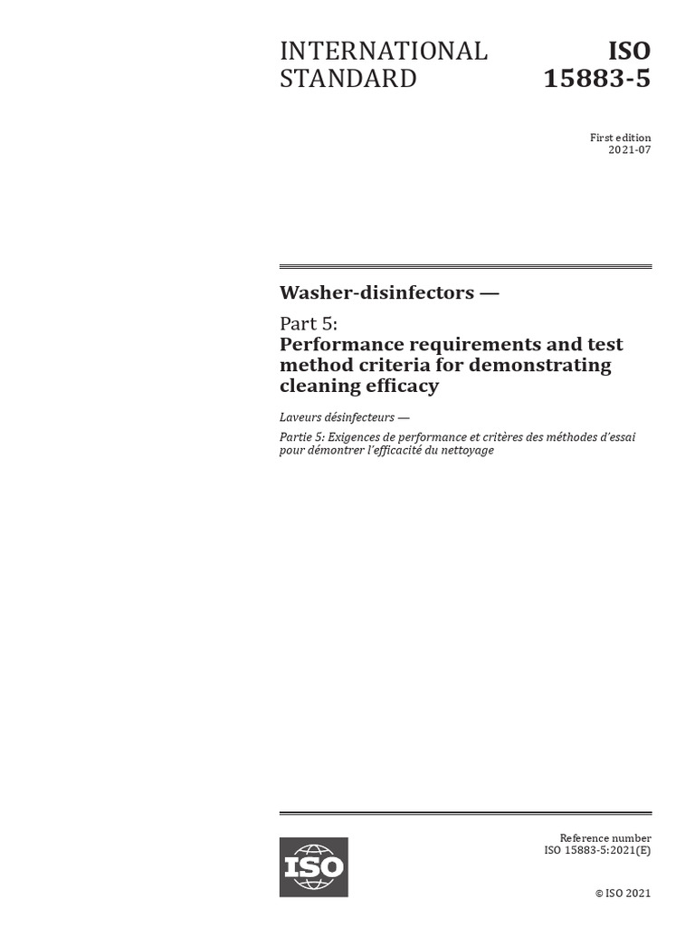 Iso 15883-5-2021 | PDF | International Organization For Standardization