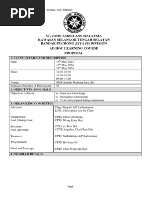BPJB DIVISION-ADHOC LEARNING COURSE Proposal