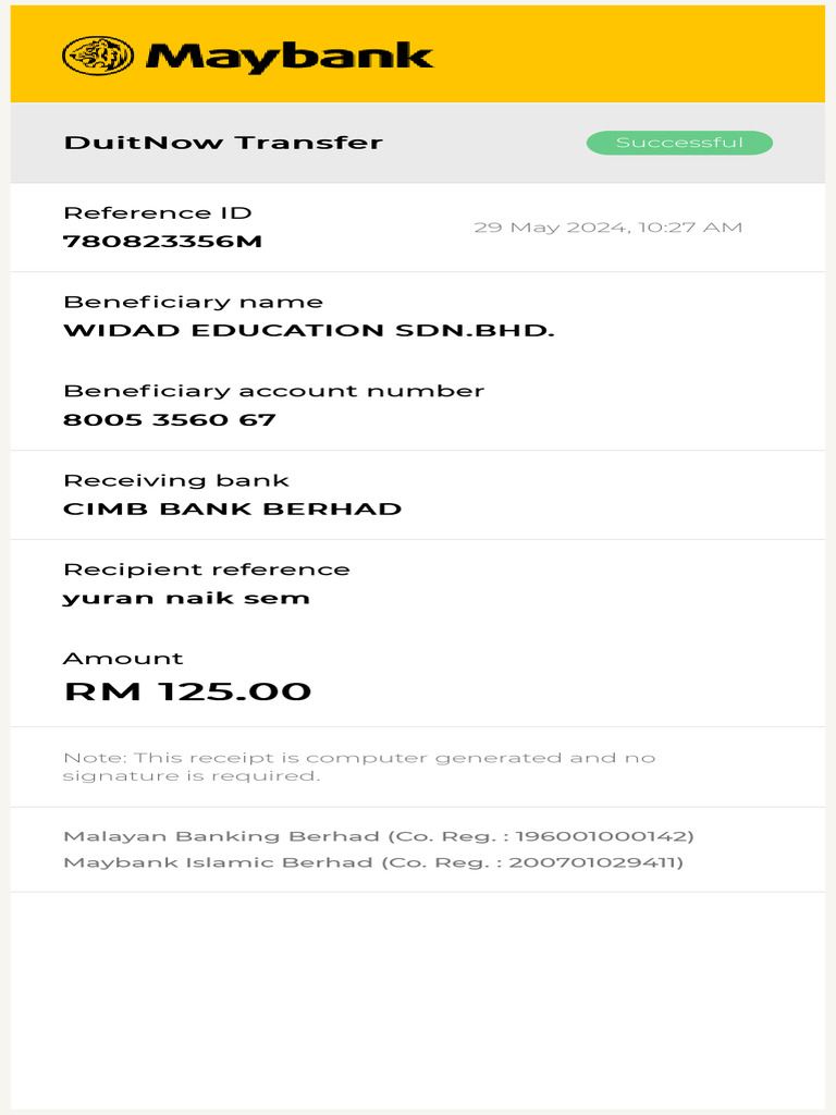 Payment Confirmation for Tuition | PDF