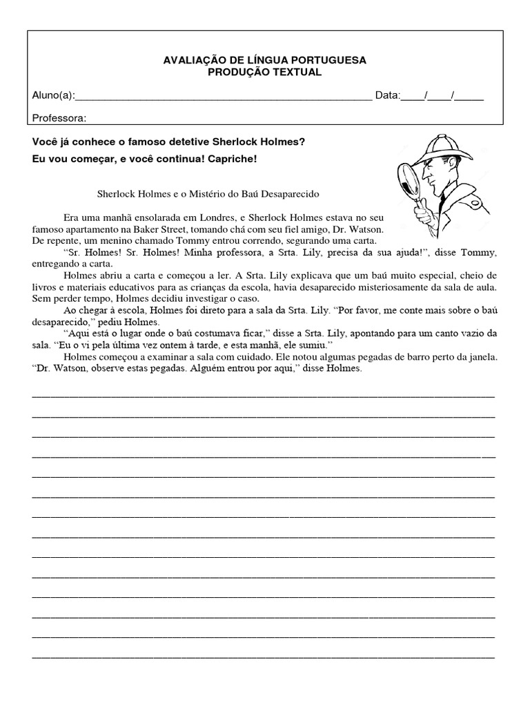 Contos de mistérios 5º ANO | Download grátis PDF | Sherlock Holmes ...