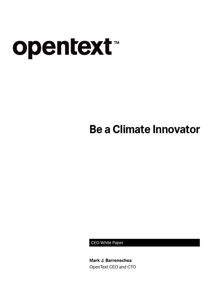 Business Leaders as Climate Innovators | PDF | Climate Change | Supply ...