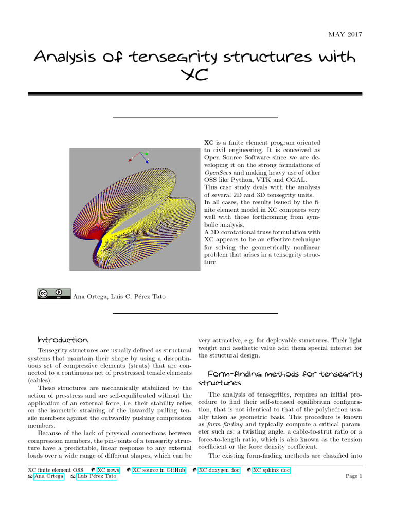 XC Tensegrity Models | PDF | Truss | Force