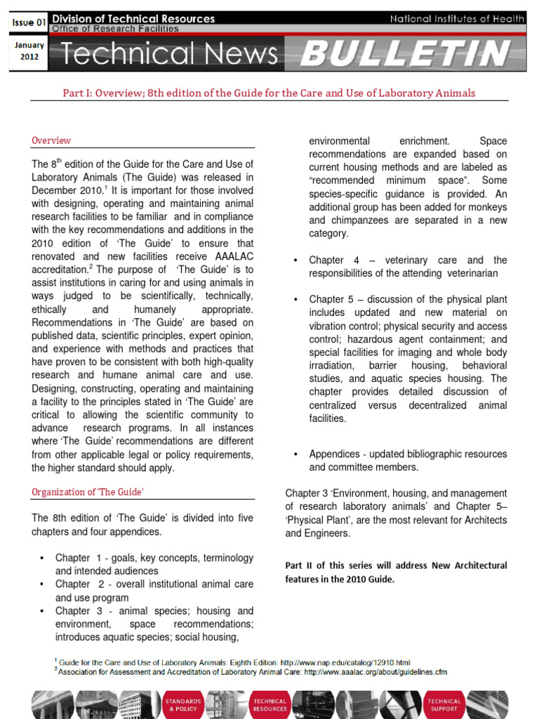 1 part i overview 8th edition of the guide for the care and use of