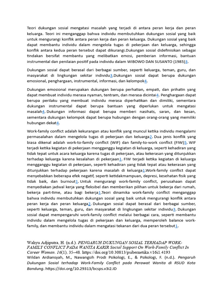 Teori Dukungan Sosial Mengatasi Masalah Yang Terjadi Di Antara Peran