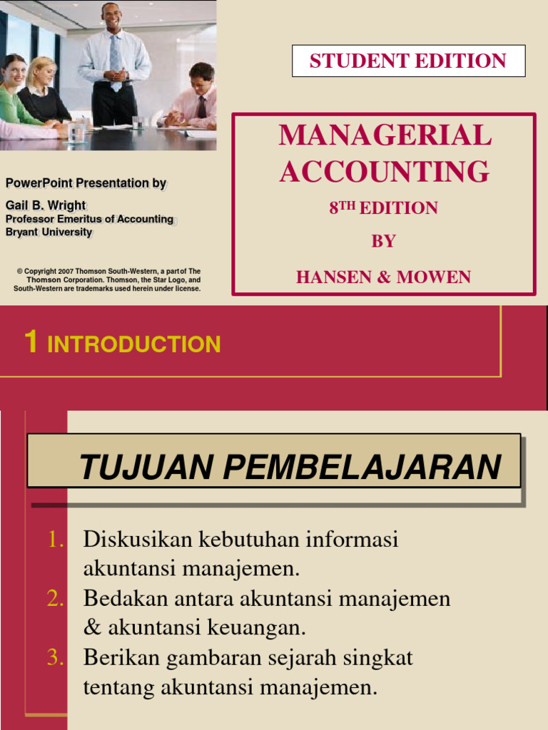 ID Chapter 1 Introduction To Managerial Accounting | PDF