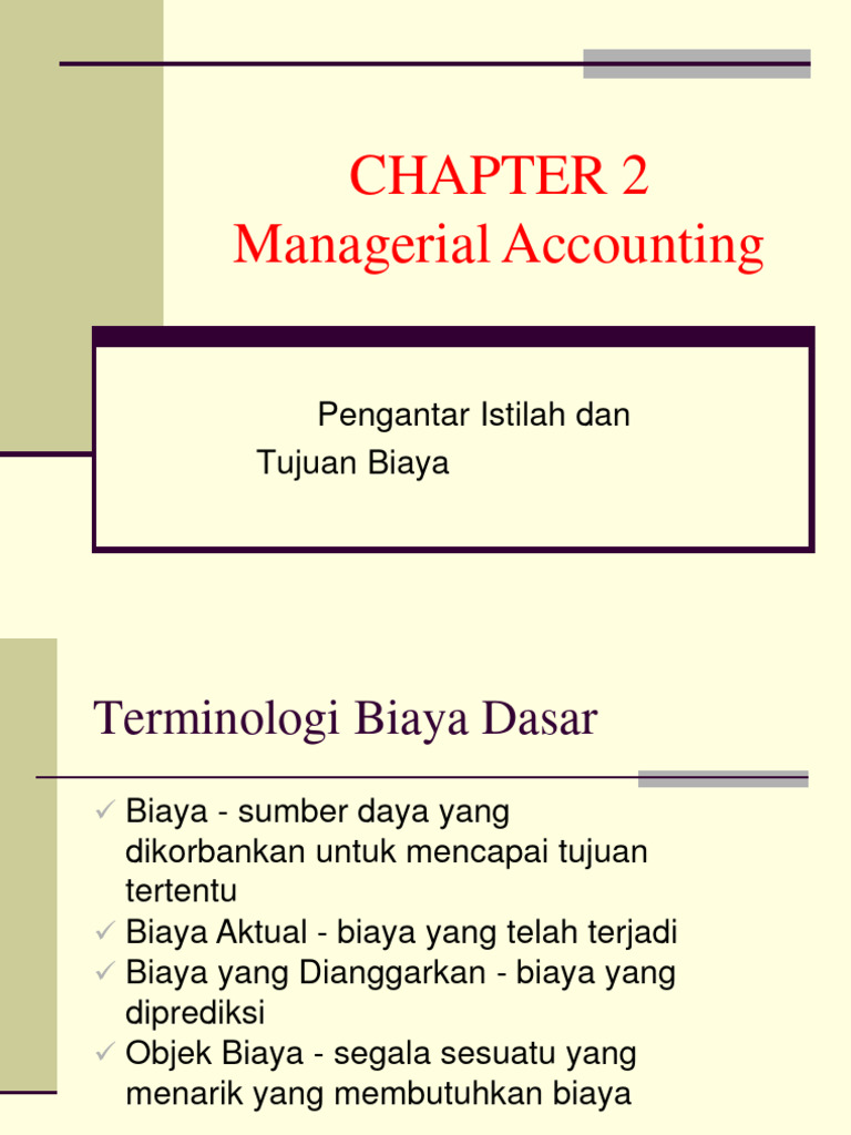 ID Chapter 2 Managerial Accounting | PDF