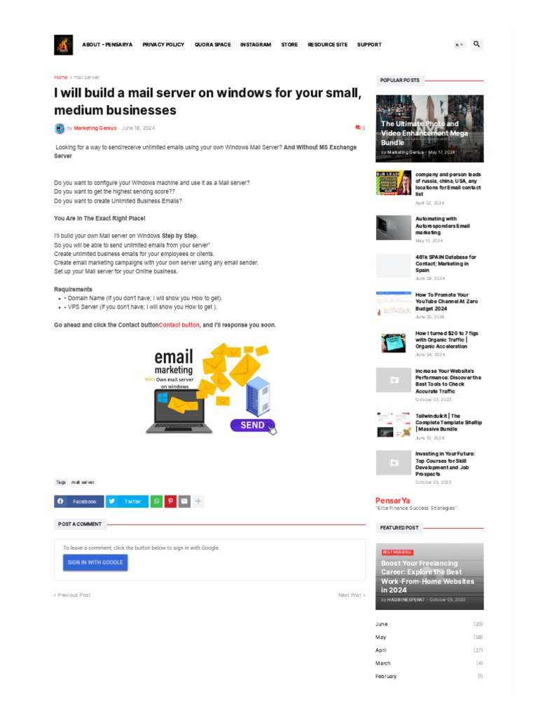 Build Your Own Windows Mail Server | PDF | Copywriting | Internet