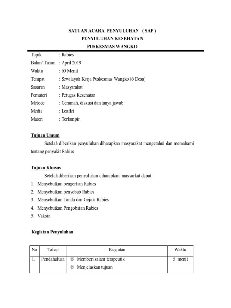 Materi Penyuluhan Rabies | PDF