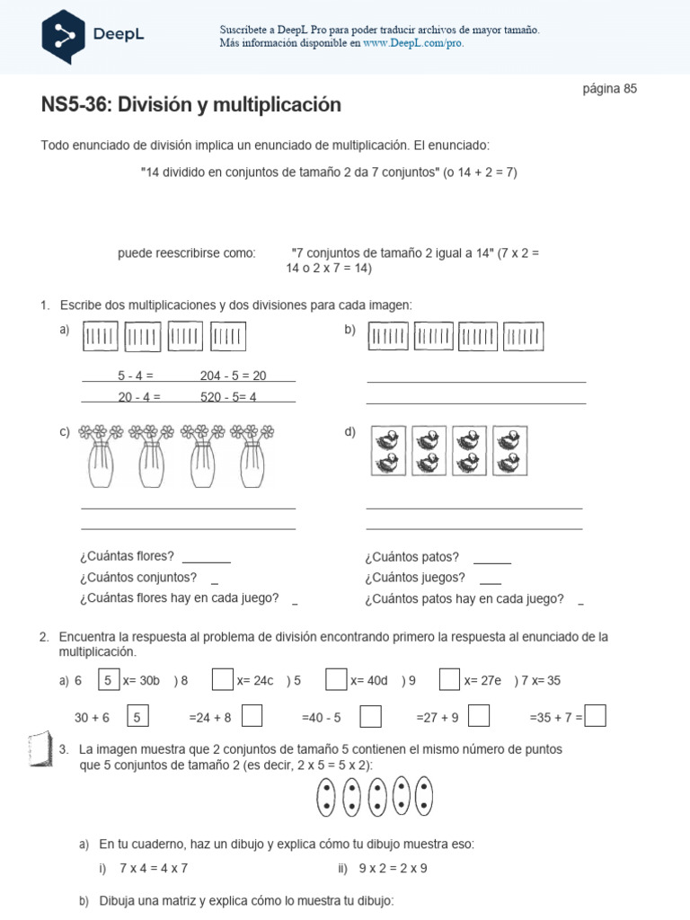 Jump-Math-5-1 Parte 2 Es | PDF | Multiplicación | Matemática Elemental