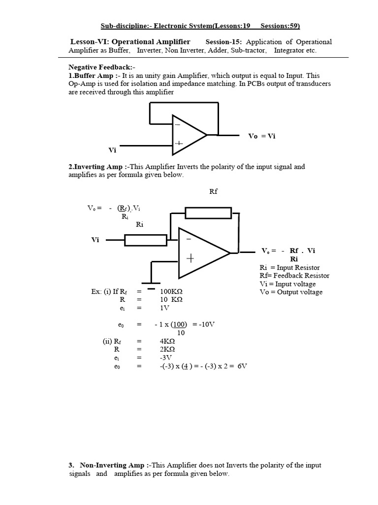 Operational Amplifier Applications Guide | PDF | Amplifier ...