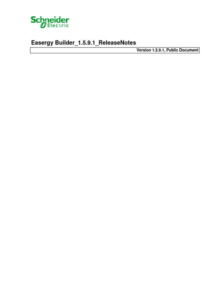 Easergy Builder 1.5.9.1 Release Notes | PDF | Ip Address | I Pv6