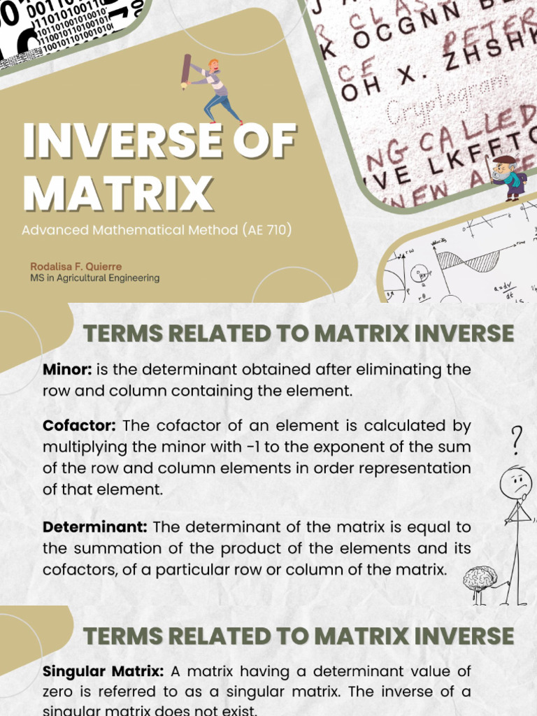 Inverse of Matrix | PDF | Determinant | Operator Theory