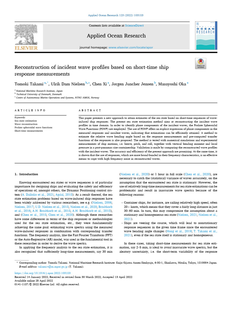 1 s2.0 S0141118722001262 Main | PDF | Spectral Density | Waves