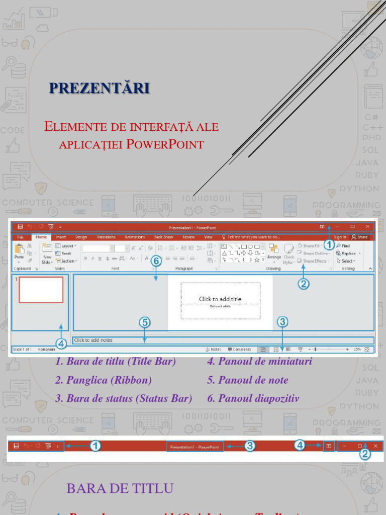 2 - Elemente de Interfata Ale Aplicatiei PowerPoint | PDF