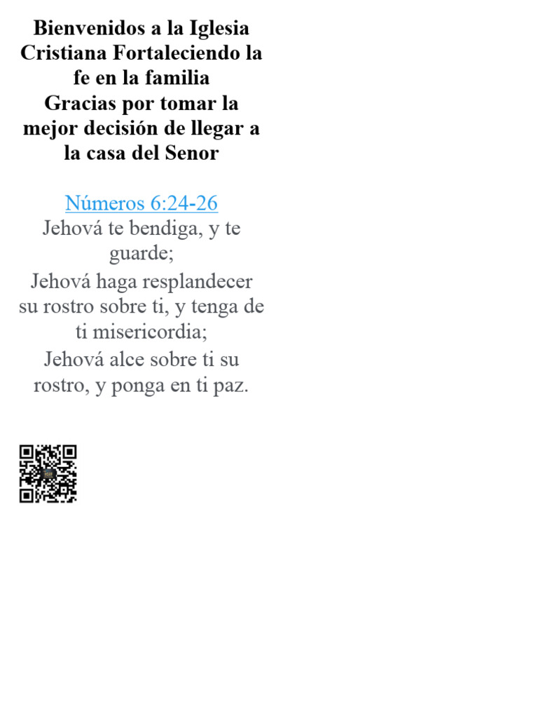 Bienvenidos A La Iglesia Cristiana Fortaleciendo La Fe en La Familia ...