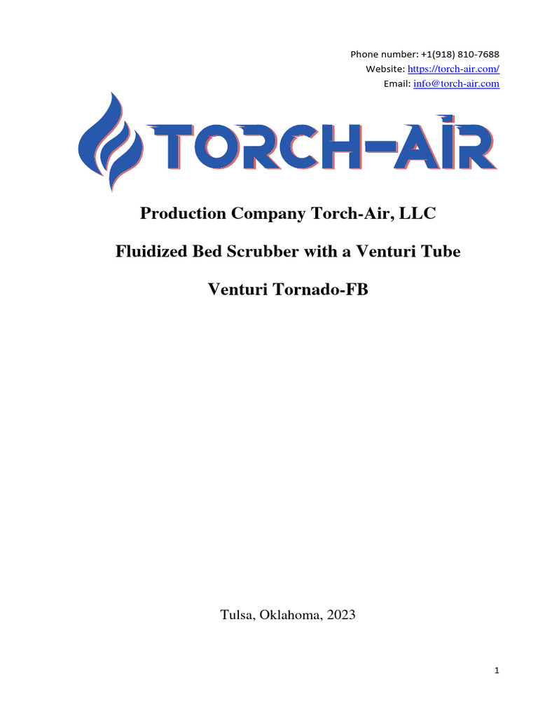 Fluidized Bed Scrubber With A Venturi Tube Download Free PDF