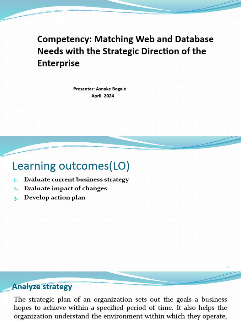 LO1 Evaluate Current Business Strategy | PDF | Strategic Planning ...
