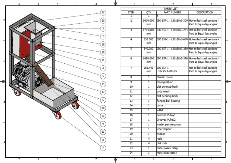 Engineering Parts List for Equipment | PDF | Mechanical Engineering