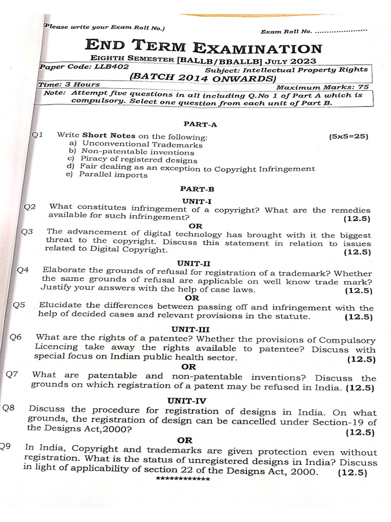 End Term Papers | PDF