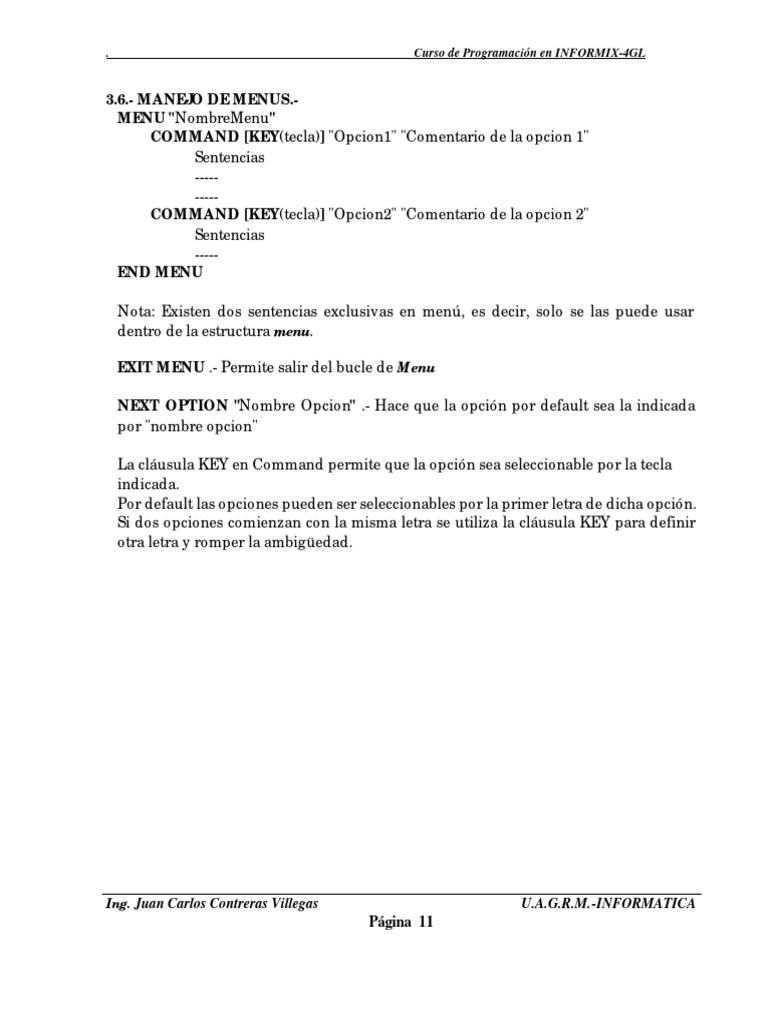 00 informix 4gl espanol2 2 pdf archivo de computadora inform tica