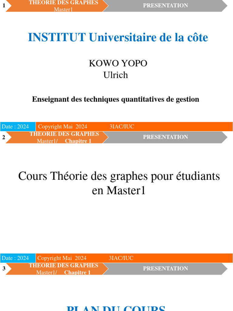 Cours Théorie Des Graphes IUC | PDF | Théorie des graphes | Relations ...
