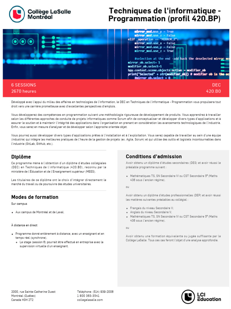 DEC en Techniques de l'Informatique | PDF | Informatique | Internet et Web